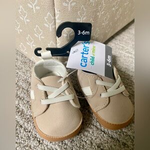 Carter's Neutral Tan Baby Lace-Up Sneakers